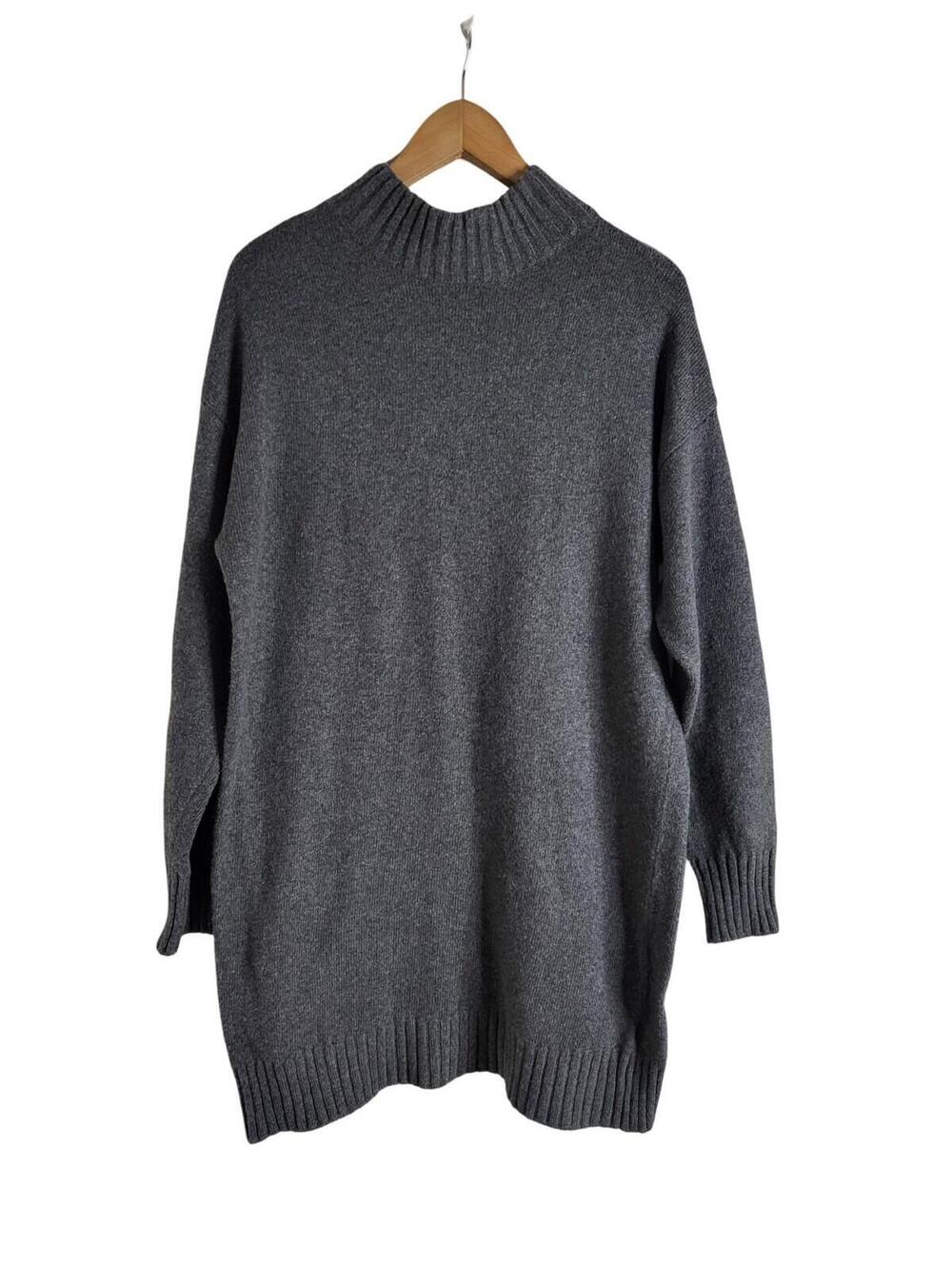 BP Charcoal Gray Mock Neck Tunic Sweater Relaxed Oversized Slouchy Size M NWT